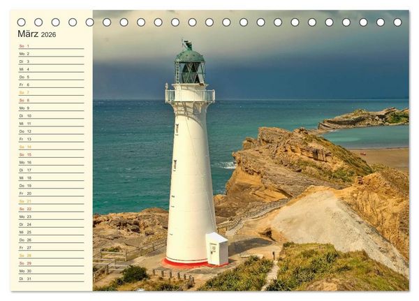 Produktbild: Leuchtt&uuml;rme - maritime Wegweiser weltweit (Tischkalender 2026 DIN A5 quer), CALVENDO Monatskalender