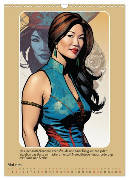 Produktbild: Starke Frauen im Comicbook-Stil (Wandkalender 2026 DIN A3 hoch), CALVENDO Monatskalender
