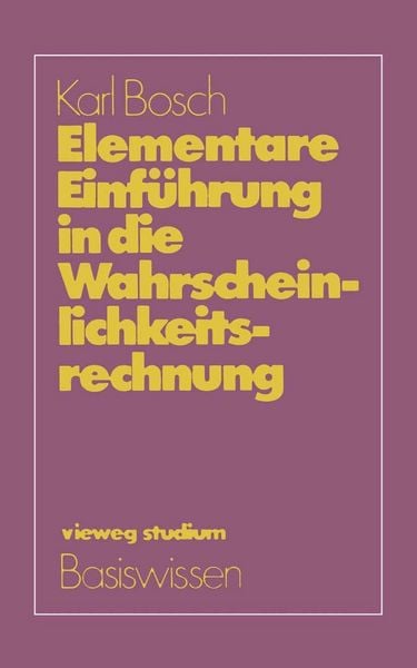 Produktbild: Elementare Einf&uuml;hrung in die Wahrscheinlichkeitsrechnung
