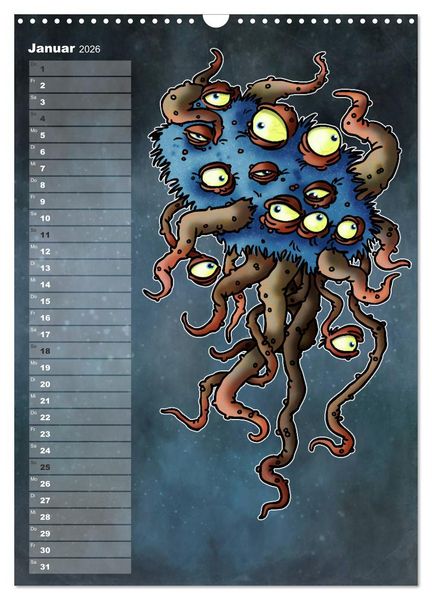 Produktbild: Bestiarium Vladi Krafft (Wandkalender 2026 DIN A3 hoch), CALVENDO Monatskalender