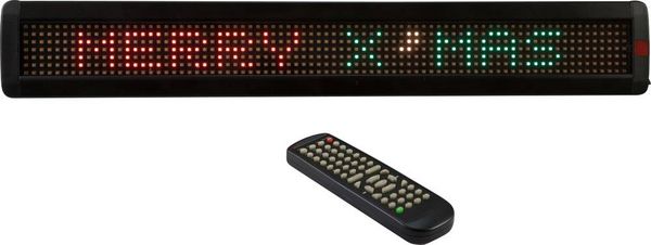 Produktbild: Eurolite ESN 7x80 LED-Laufschrift mit Fernbedienung RGB (B x H x T) 647 x 35 x 97mm