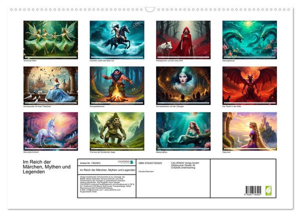 Produktbild: Im Reich der M&auml;rchen, Mythen und Legenden (Wandkalender 2026 DIN A2 quer), CALVENDO Monatskalender
