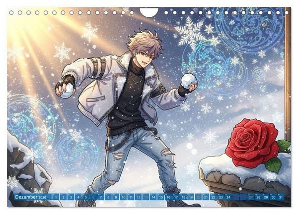 Produktbild: Shōnen-Abenteuer und Shōjo-Romantik - Ein Manga-Kalender f&uuml;r Herz und Seele (Wandkalender 2026 DIN A4 quer), CALVENDO Monatskalender