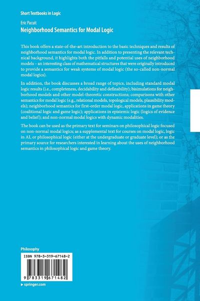 Produktbild: Neighborhood Semantics for Modal Logic