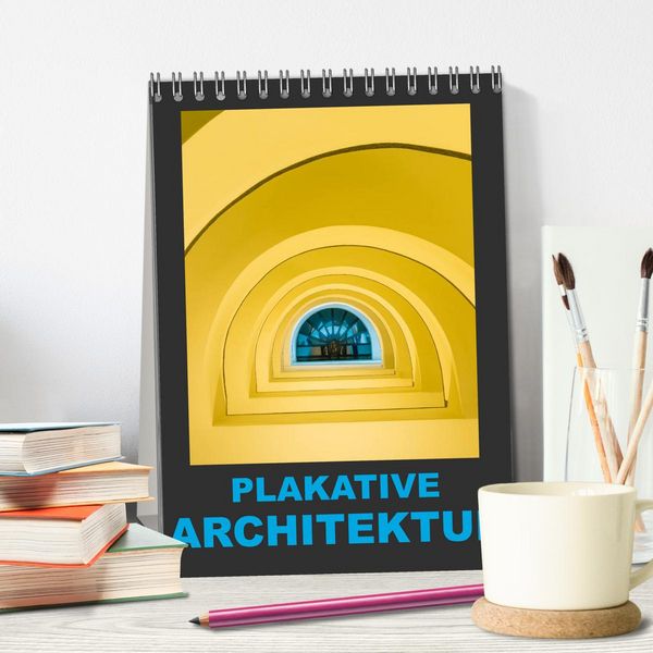 Produktbild: Plakative Architektur (Tischkalender 2026 DIN A5 hoch), CALVENDO Monatskalender