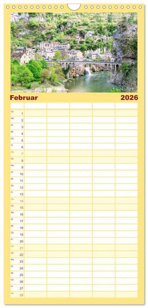 Produktbild: Familienplaner 2026 - Cevennen - Sch&ouml;ne alte Welt mit 5 Spalten (Wandkalender, 21 x 45 cm) CALVENDO