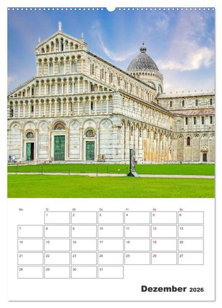 Produktbild: Pisa - Reiseplaner (Wandkalender 2026 DIN A2 hoch), CALVENDO Monatskalender