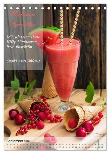 Produktbild: Smoothies zum Selbermachen (Tischkalender 2026 DIN A5 hoch), CALVENDO Monatskalender