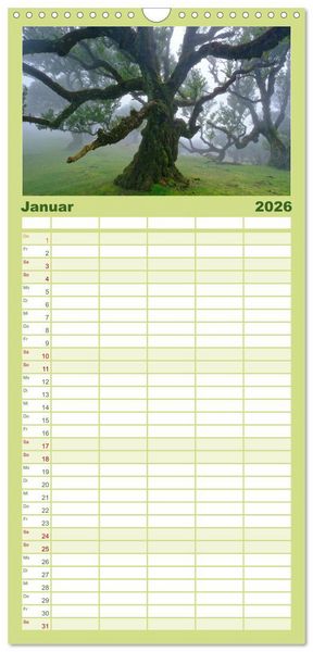 Produktbild: Familienplaner 2026 - Madeira und Porto Santo mit 5 Spalten (Wandkalender, 21 x 45 cm) CALVENDO