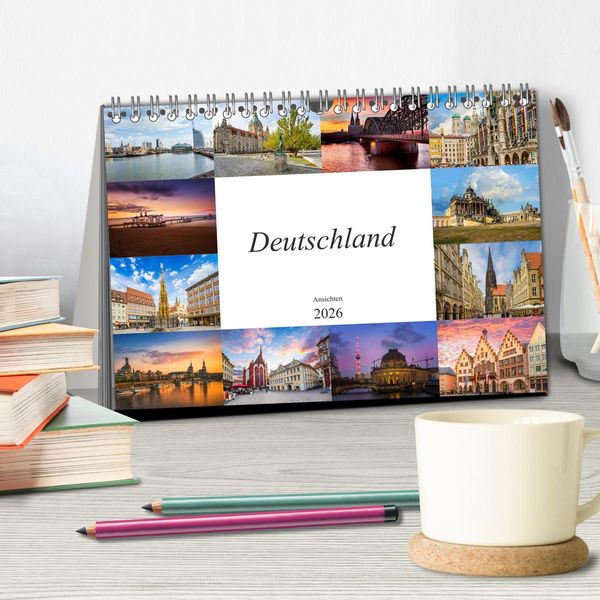 Produktbild: Deutschland Ansichten (Tischkalender 2026 DIN A5 quer), CALVENDO Monatskalender