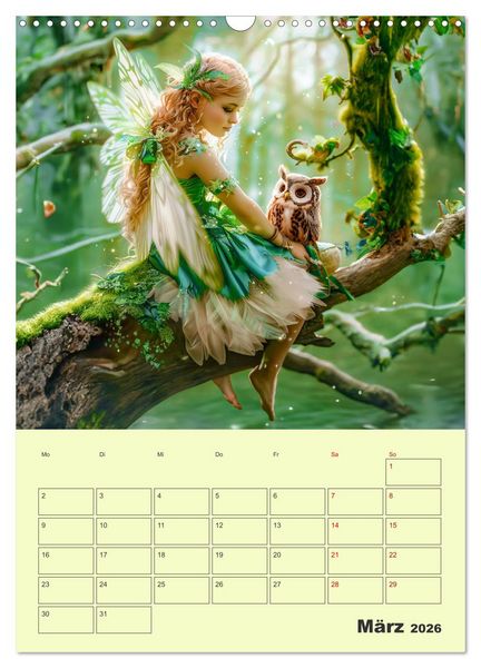 Produktbild: Elfenkinder der Natur - Niedlicher Termin-Planer f&uuml;r das Jahr (Wandkalender 2026 DIN A3 hoch), CALVENDO Monatskalender