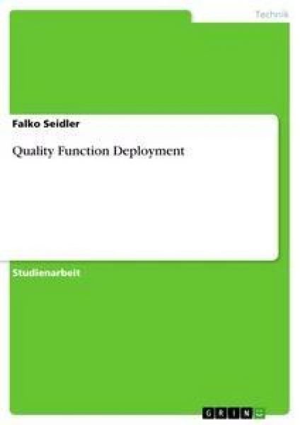 Produktbild: Quality Function Deployment