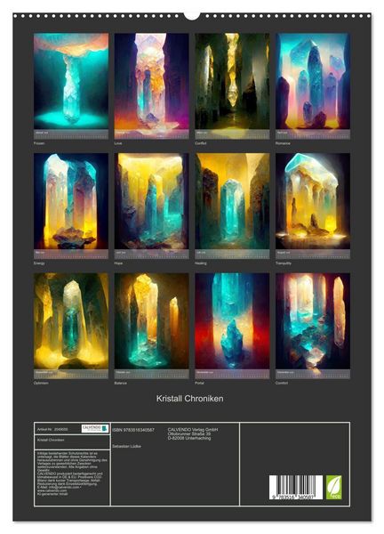 Produktbild: Kristall Chroniken (hochwertiger Premium Wandkalender 2026 DIN A2 hoch), Kunstdruck in Hochglanz