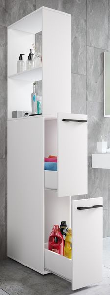 Produktbild: Holz Badm&ouml;bel Nischenschrank Schublade Sadilo XL