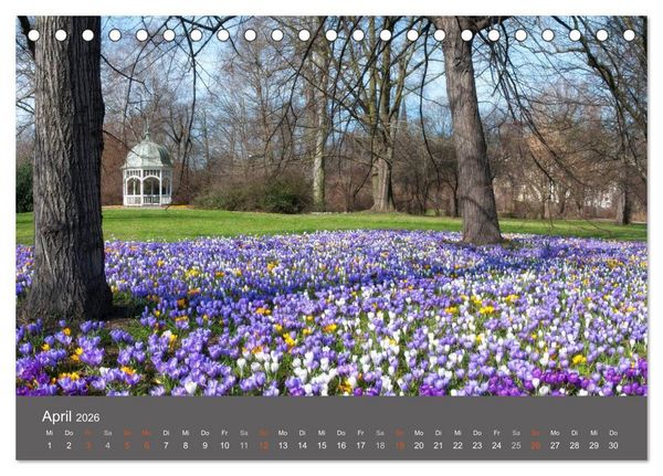 Produktbild: Leipzig - Parks und Landschaften (Tischkalender 2026 DIN A5 quer), CALVENDO Monatskalender