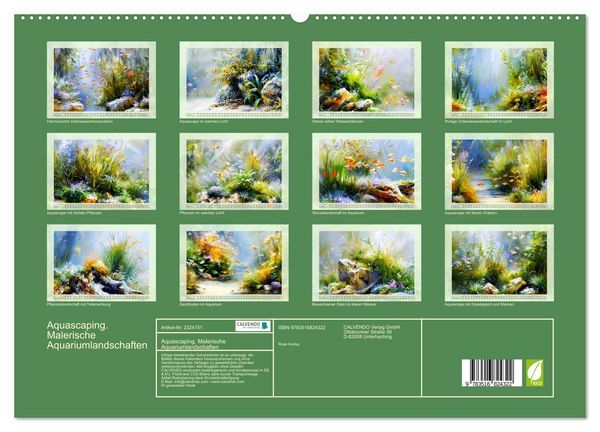Produktbild: Aquascaping. Malerische Aquariumlandschaften (hochwertiger Premium Wandkalender 2027 DIN A2 quer), Kunstdruck in Hochglanz