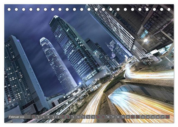 Produktbild: Hong Kong Citylights (Tischkalender 2026 DIN A5 quer), CALVENDO Monatskalender