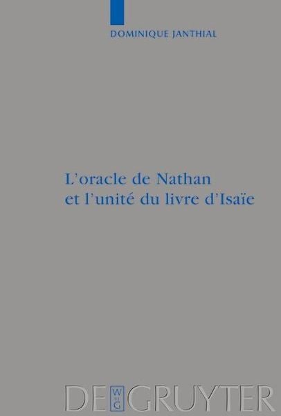 Produktbild: L'oracle de Nathan et l'unit&eacute; du livre d'Isa&iuml;e