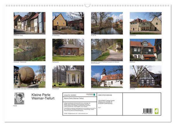 Produktbild: Kleine Perle Weimar-Tiefurt (Wandkalender 2026 DIN A2 quer), CALVENDO Monatskalender