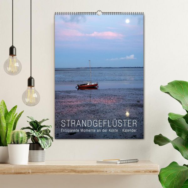 Produktbild: Strandgefl&uuml;ster Kalender (Wandkalender 2026 DIN A2 hoch), CALVENDO Monatskalender