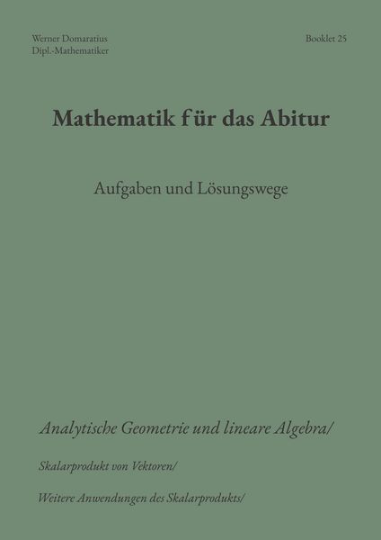 Produktbild: Mathematik f&uuml;r das Abitur
