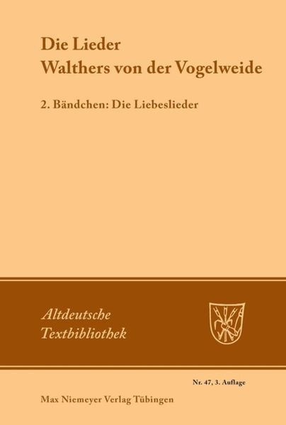 Produktbild: Die Lieder Walthers von der Vogelweide
