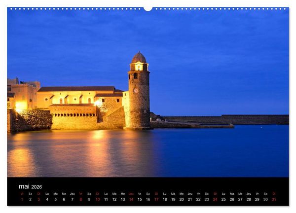 Produktbild: Le port de Collioure (Calendrier mural 2026 DIN A2 vertical) calendrier de bureau