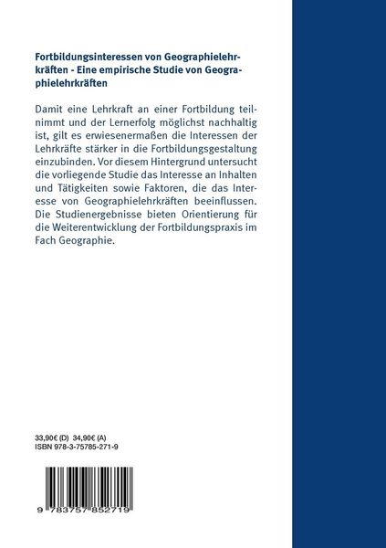 Produktbild: Fortbildungsinteressen von Geographielehrkr&auml;ften