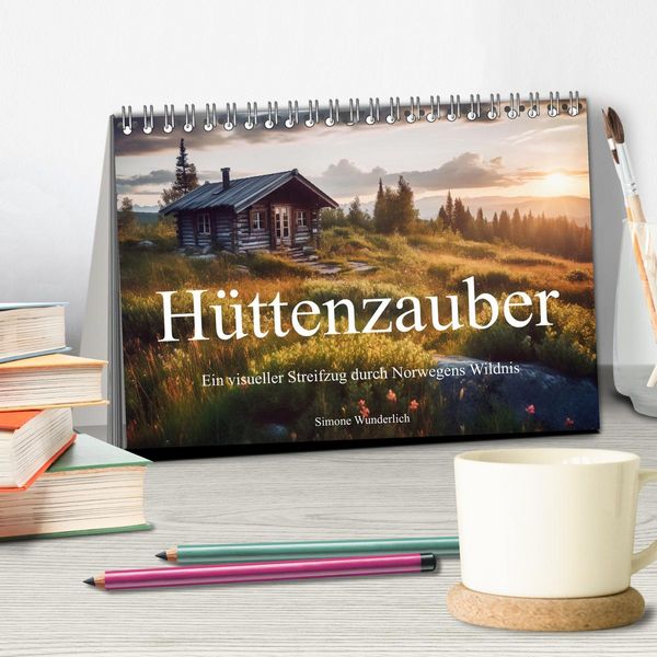 Produktbild: H&uuml;ttenzauber - Ein visueller Streifzug durch Norwegens Wildnis (Tischkalender 2026 DIN A5 quer), CALVENDO Monatskalender