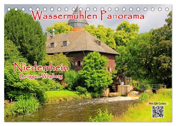 Produktbild: Wasserm&uuml;hlen Panorama Niederrhein Br&uuml;ggen-Wegberg (Tischkalender 2026 DIN A5 quer), CALVENDO Monatskalender