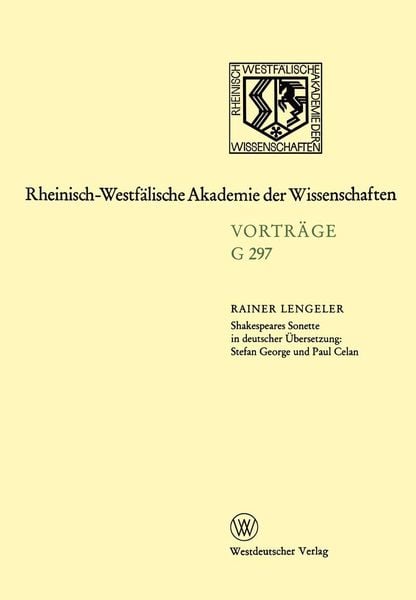 Produktbild: Shakespeares Sonette in deutscher &Uuml;bersetzung: Stefan George und Paul Celan