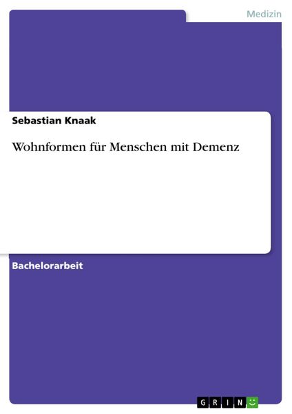 Produktbild: Wohnformen f&uuml;r Menschen mit Demenz