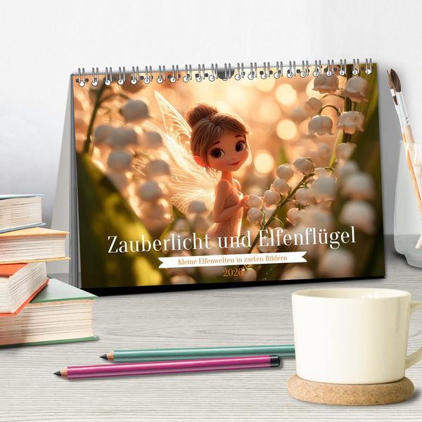 Produktbild: Zauberlicht und Elfenfl&uuml;gel (Tischkalender 2026 DIN A5 quer), CALVENDO Monatskalender