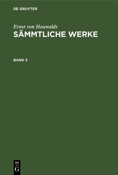 Produktbild: S&auml;mmtliche Werke. Band 3