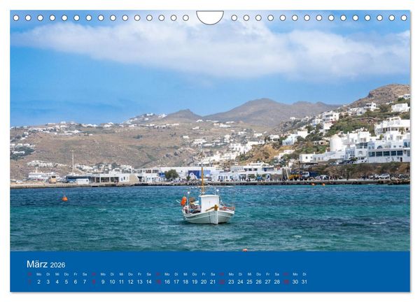 Produktbild: Griechenland - Mykonos Kalender (Wandkalender 2026 DIN A4 quer), CALVENDO Monatskalender