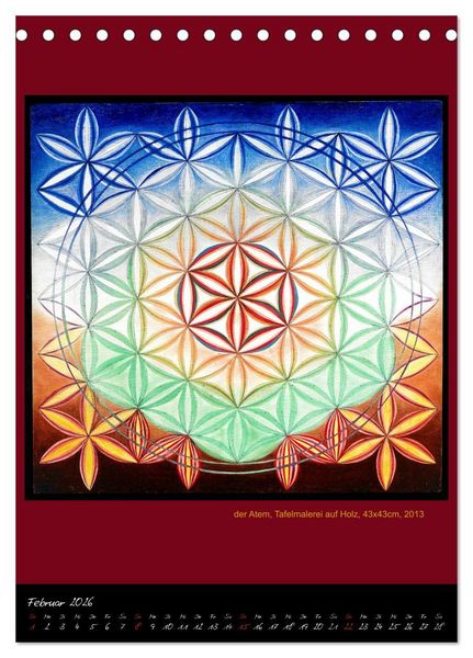 Produktbild: Die heilige Blume des Lebens - Mandalas von Istvan Seidel (Tischkalender 2026 DIN A5 hoch), CALVENDO Monatskalender