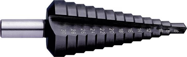 Produktbild: Exact 50067 HSS Stufenbohrer Gesamtl&auml;nge 67mm TiAIN 3-Fl&auml;chenschaft 1St.