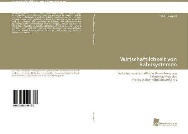Produktbild: Wirtschaftlichkeit von Bahnsystemen
