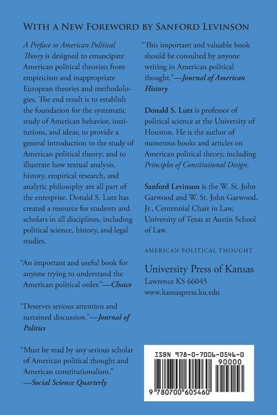 Produktbild: A Preface to American Political Theory