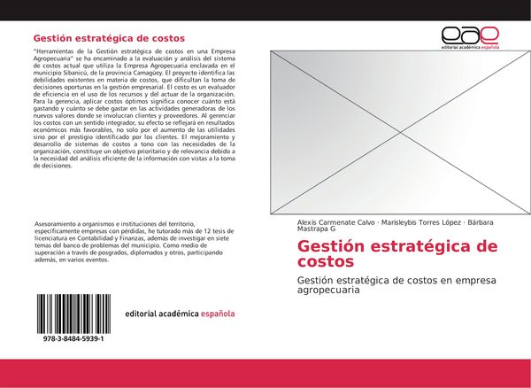 Produktbild: Gesti&oacute;n estrat&eacute;gica de costos