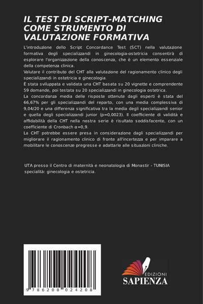 Produktbild: IL TEST DI SCRIPT-MATCHING COME STRUMENTO DI VALUTAZIONE FORMATIVA