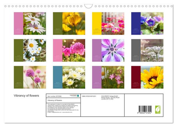 Produktbild: Vibrancy of flowers (Wall Calendar 2026 DIN A3 landscape), CALVENDO 12 Month Wall Calendar