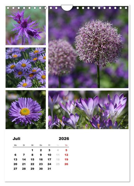 Produktbild: Bl&uuml;ten Collagen (Wandkalender 2026 DIN A4 hoch), CALVENDO Monatskalender