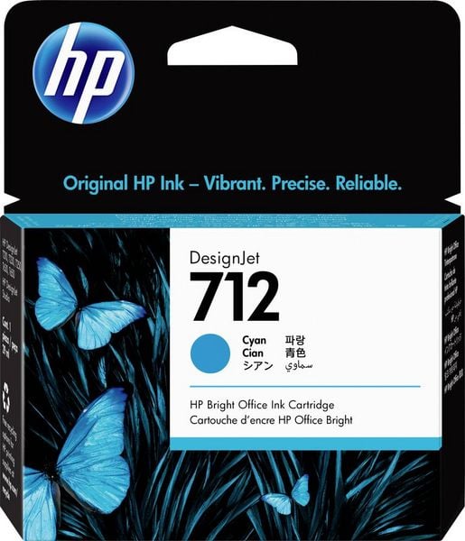 Produktbild: HP 712 - 29 ml - Cyan - original - DesignJet