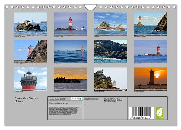 Produktbild: Phare des Pierres Noires (Calendrier mural 2026 DIN A4 vertical), CALVENDO calendrier mensuel