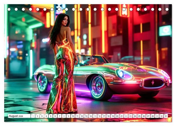 Produktbild: Cars & Girls (Tischkalender 2026 DIN A5 quer), CALVENDO Monatskalender