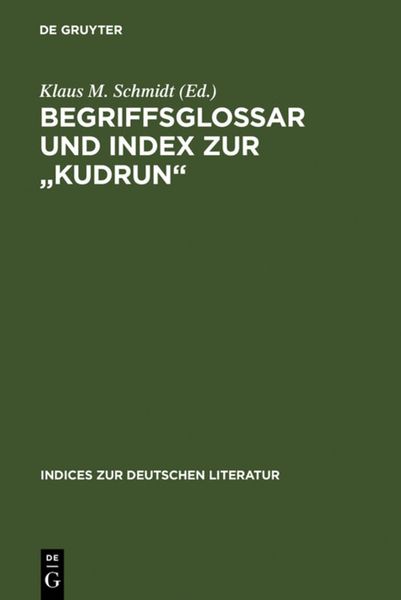 Produktbild: Begriffsglossar und Index zur "Kudrun"