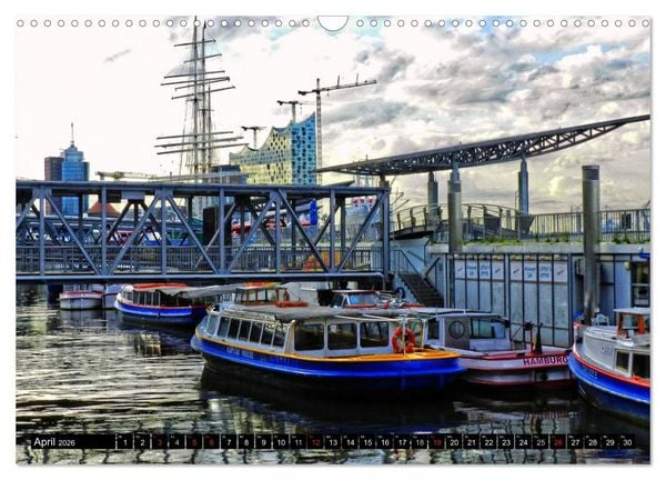 Produktbild: Faszination Hafen - Hamburg (Wandkalender 2026 DIN A3 quer), CALVENDO Monatskalender