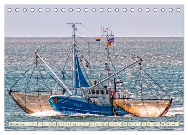 Produktbild: Maritime Augenblicke - Fischkutter (Tischkalender 2026 DIN A5 quer), CALVENDO Monatskalender