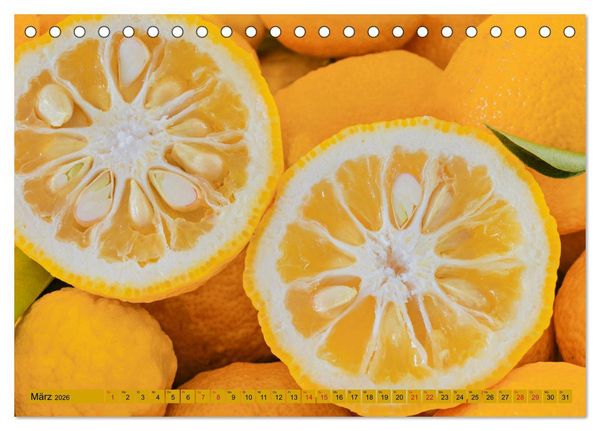 Produktbild: GELB - Gem&uuml;se und Obst - Sonnengereift (Tischkalender 2026 DIN A5 quer), CALVENDO Monatskalender